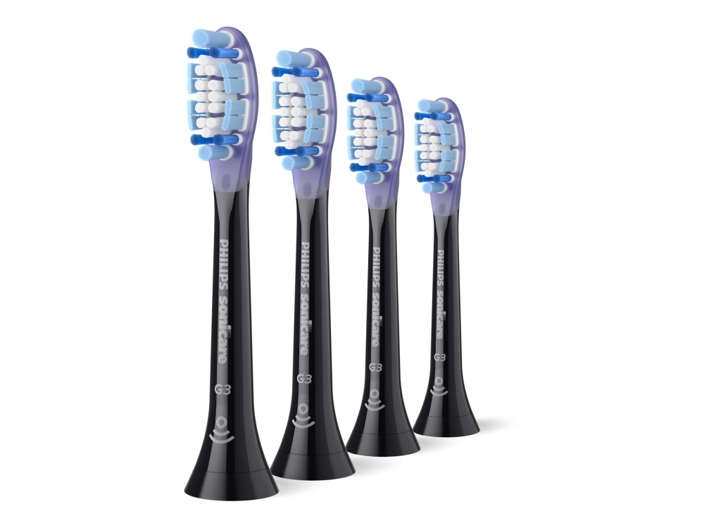 Philips Sonicare G3 Premium Gum Care HX9054 - Ekstra tandbørstehoved - til tandbørste - sort (pakke med 4)