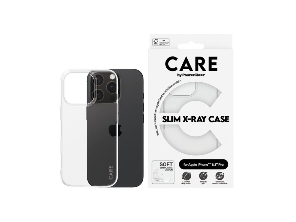 Panzerglass Care By X-Ray Case Iphone 16 Pro, Cover, Apple, Apple - Iphone 16 Pro, Transparent