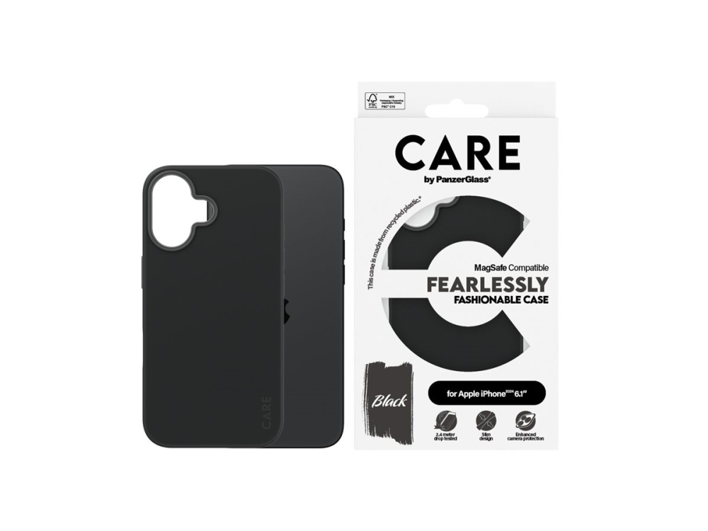 Panzerglass Care By Case Schwarz M. Magsafe Iphone 16, Cover, Apple, Apple - Iphone 16, Schwarz