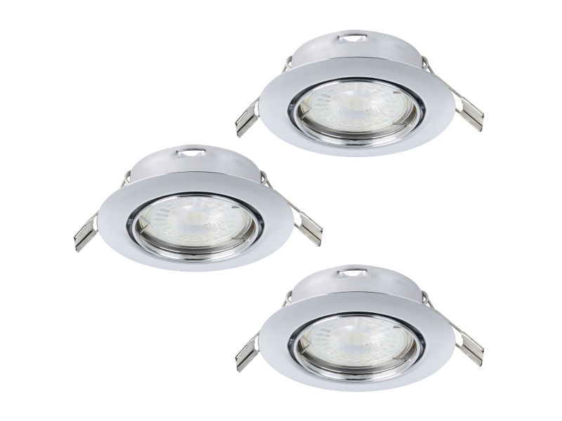 Eglo Mazuby Flush Mount Kit Kip Ø87 Gu10 3X345lm Chrom