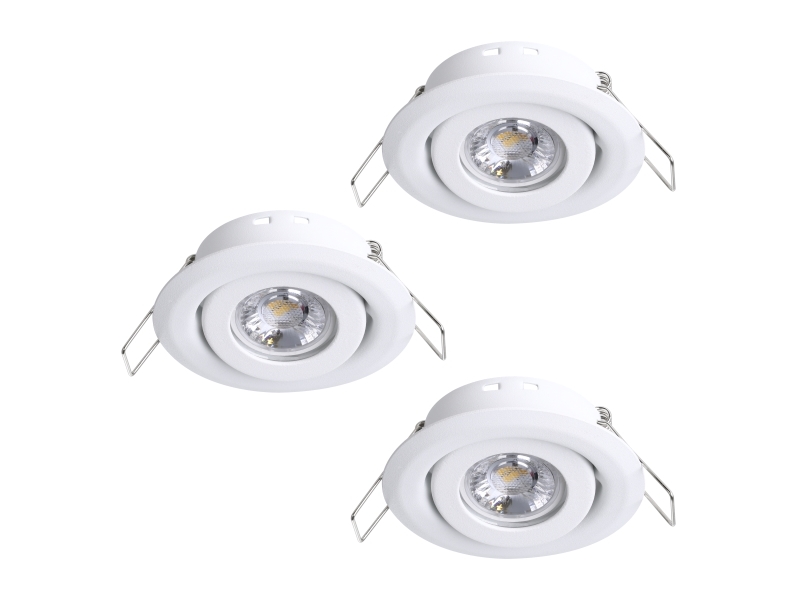 Eglo Saliceto Mini-Puck Flush Mount Kit Kip Ø77 3X350lm 3000K Weiss