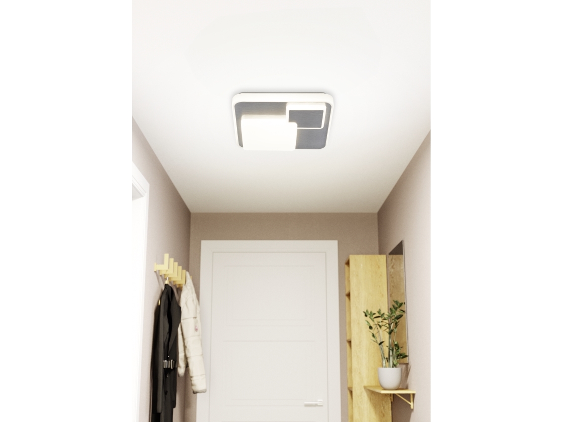 Eglo Lepreso Loft 2300Lm 385X385 Alu/Hvid