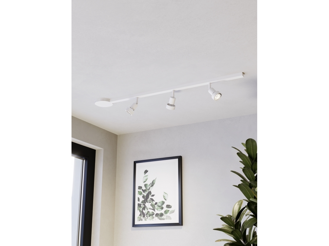 EGLO EASYT RAIL SET M/3 GU10 SPOTLIGHTS + ANSLUTNING VIT | Belysning - Inomhusbelysning - Inbyggd spotlight | GameStuff