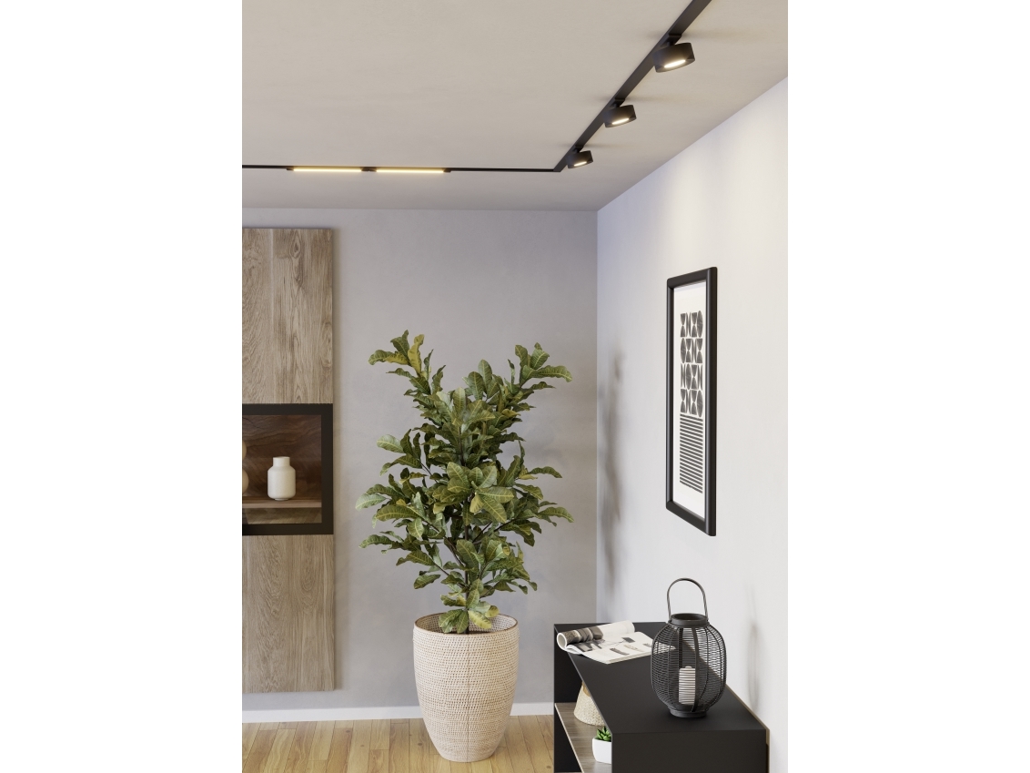 EGLO TPLUS LISTAVALO L300 CCT 6,6W 970LM HIMMENNETTÄVÄ MUSTA