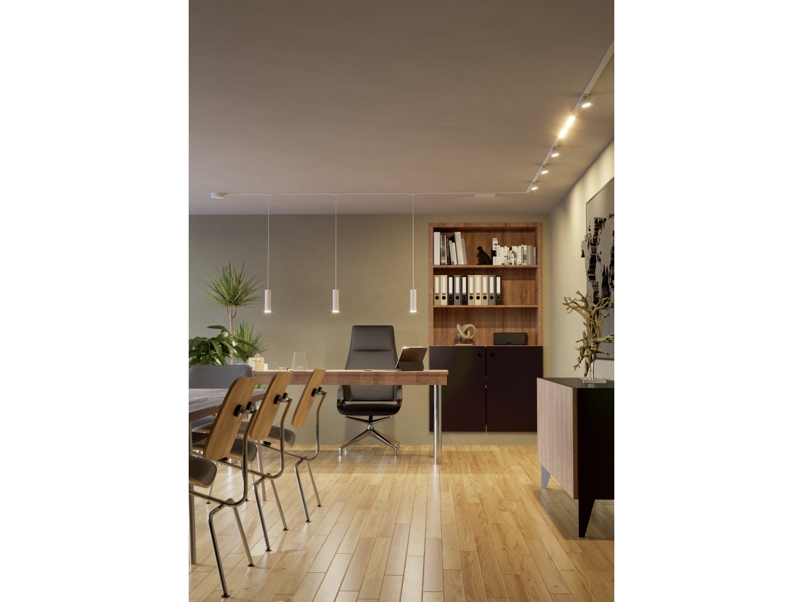 Eglo Tplus Pendelleuchte L120 Ø55 Cct 6,6W 980Lm Dimmbar Weiss