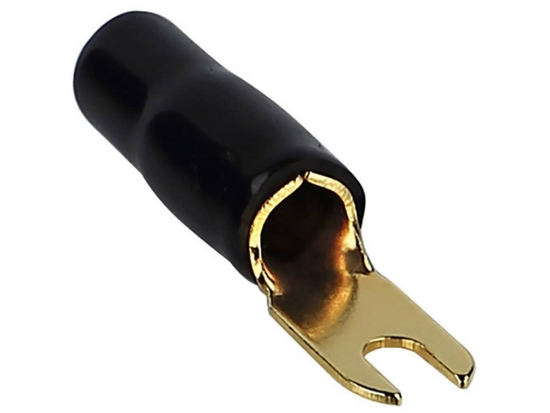 Kash Gaffelkabelsko 20 Mm² Hul-Dia.=4 Mm Delvist Isoleret Sort 1 Stk