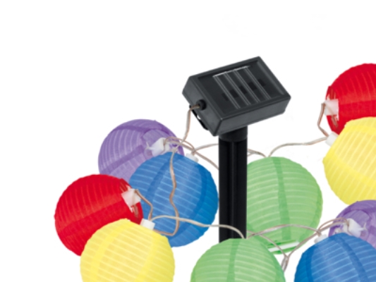 Eglo Solcelle Kæde 10L Kugle Multi