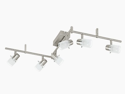 Eglo Orvietto, Strahler Oberflächenbeleuchtung, Led, 19,8 W, 3000 K, 2040 Lm, Nickel, Transparent, Weiß