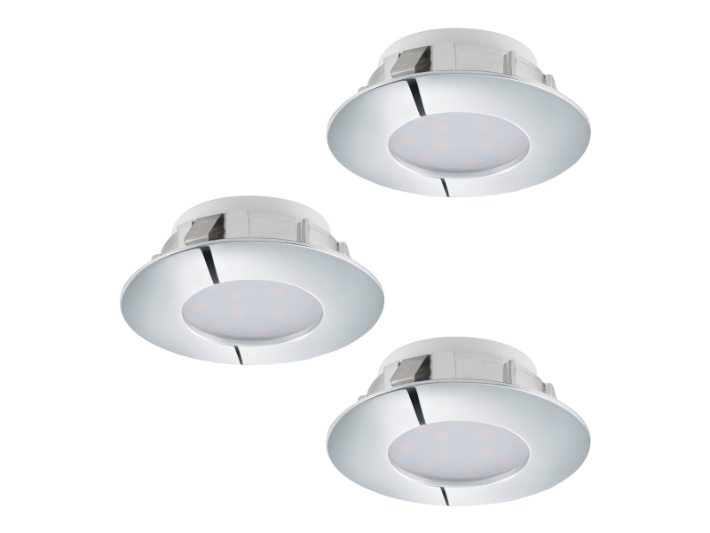 Eglo Pineda Einbauset 3X500lm Dimmbar Ø78 Chrom