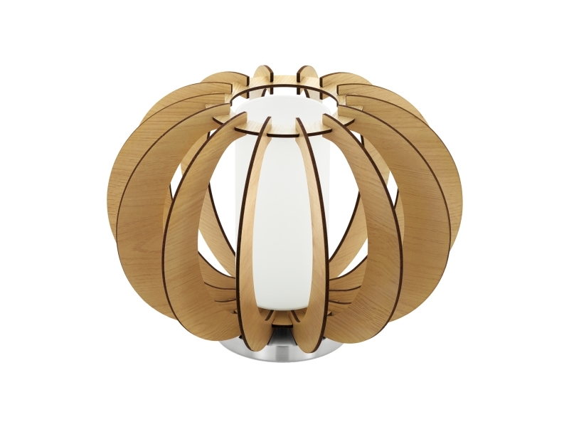 Eglo Stellato 1 Bord Ø300 Opal/Ahorn