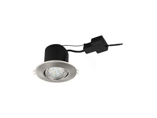 EGLO PENETO 2, Nedtryckbar spotlight, GU10, 1 lampor, LED, 400 LM, Svart | Belysning - Inomhusbelysning - Infälld spotlight | GameStuff