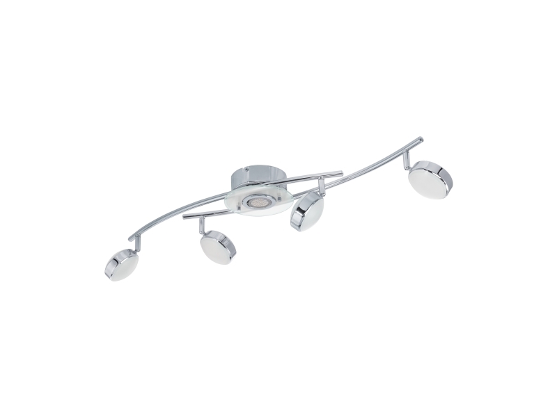 EGLO Salto, 4 lampor, LED, 3000 K, 2560 LM, Krom, Vit | Belysning - Inomhusbelysning - Inbyggd spotlight | GameStuff