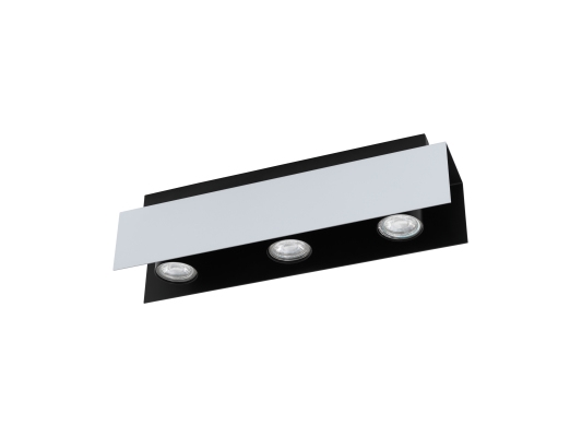 Eglo 97396, 3 Glühbirne(N), Led, Gu10, 15000 K, 400 Lm, Aluminium, Schwarz, Weiß
