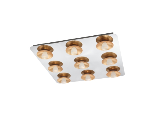Eglo Torano Deckenleuchte 9X510lm Dimmbar Chrom/Gold