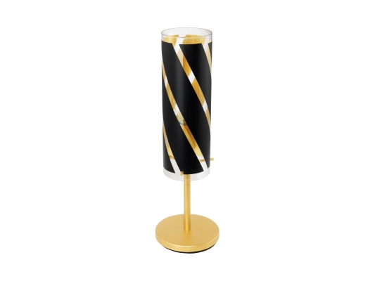 Eglo Pinto Nero 1, Schwarz, Gold, Stahl, Wohnzimmer, Ii, E27, 60 W