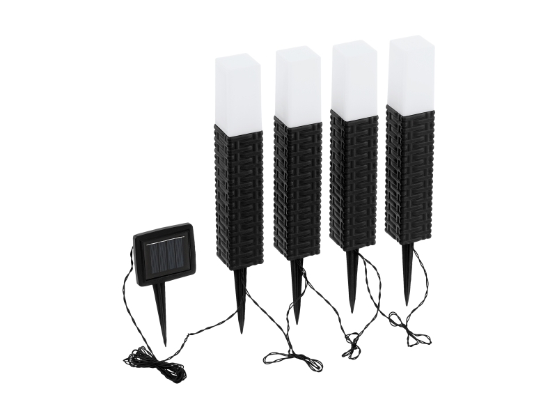 EGLO Solar, Markbelysning utomhus, Svart, Brun, Plast, Trädgård, III, LED | Belysning - Utomhusbelysning | GameStuff