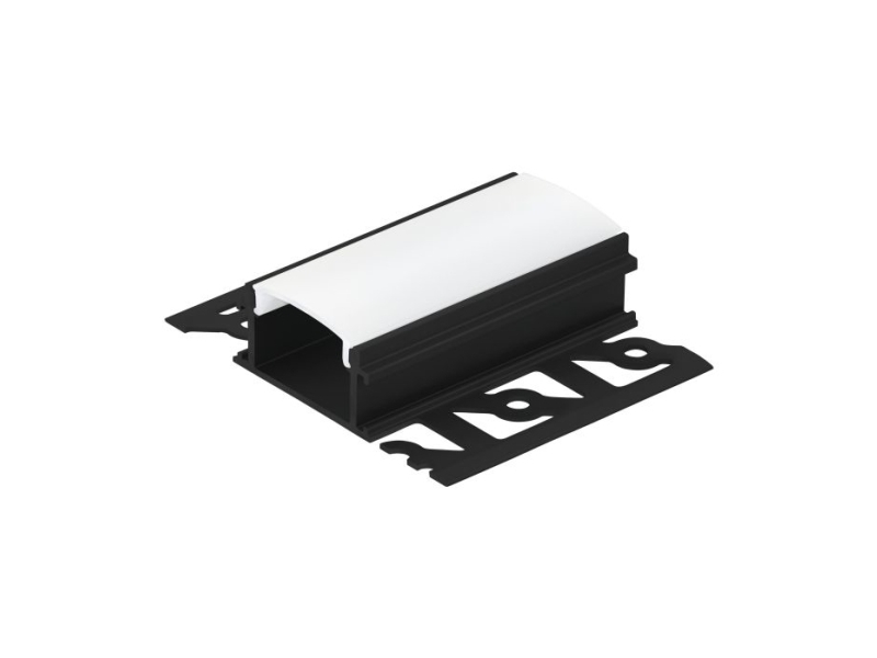 Eglo Recessed Profile 4, Profil, Decke/Wand, Schwarz, Weiß, Aluminium, Kunststoff, 62 Mm, 2000 Mm