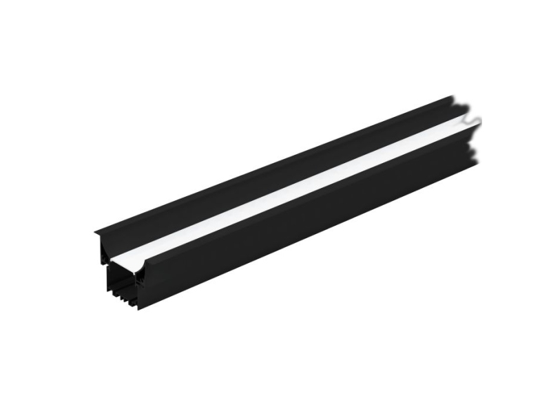 Eglo Profil 3 Indbyg. Dyb Diffuser Opal 2M Sort