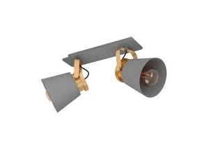 Eglo Twicken Spotskinne 2L E27 Grå/Guld
