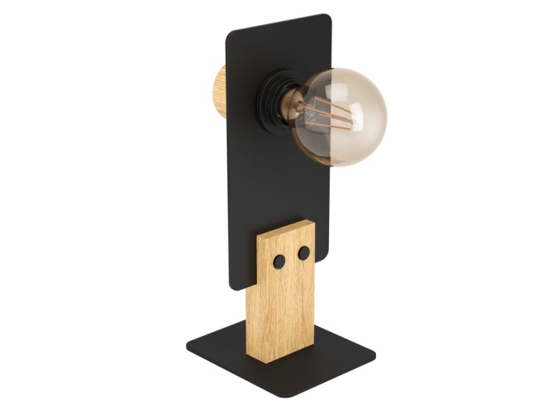 Eglo 43754, Schwarz, Braun, Stahl, Holz, Schlafzimmer, Esszimmer, Wohnzimmer, Ip20, I, 2 Jahr(E)