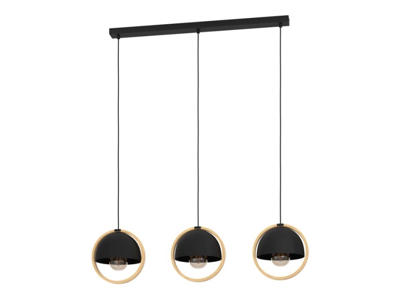 Eglo Callow Langbord E27 Schwarz/Holz Fsc