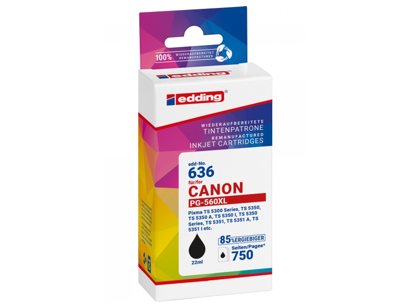 Edding Edd-636, Schwarz, 22 Ml, 1 Stück(E), 750 Seiten, Einzelpackung