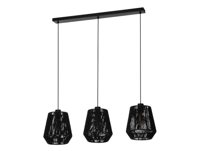Eglo Persley Langer Tisch L920 3Xe27 Schwarz Fsc