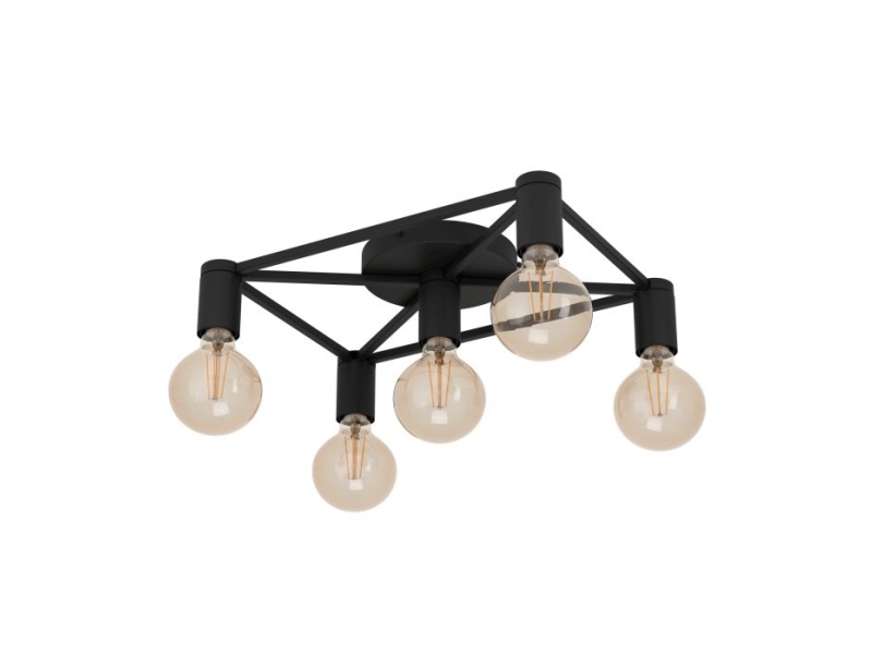 Eglo Speke Decke 5L E27 Schwarz