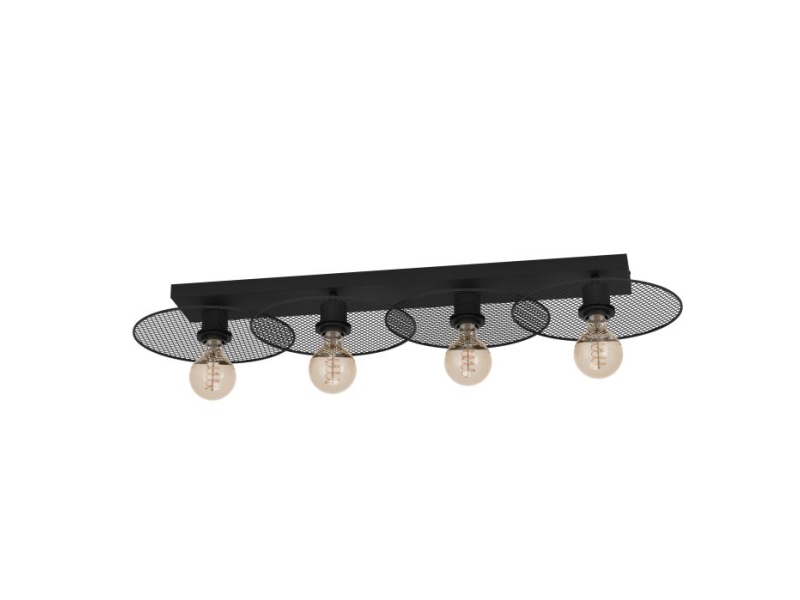 Eglo Ikeston Loft 4L E27 Sort/Gitter