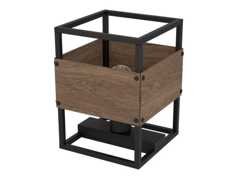 Eglo Evesham Tisch E27 Schwarz Holz