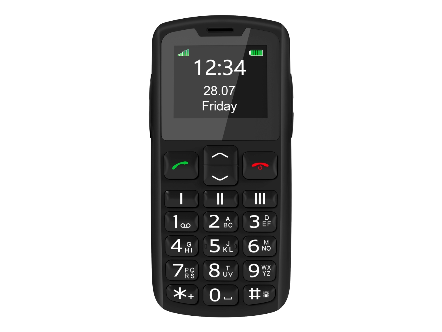 Beafon Sl230, Menu, Single Sim, 4,5 Cm (1.77"), Bluetooth, 1000 Mah, Sort