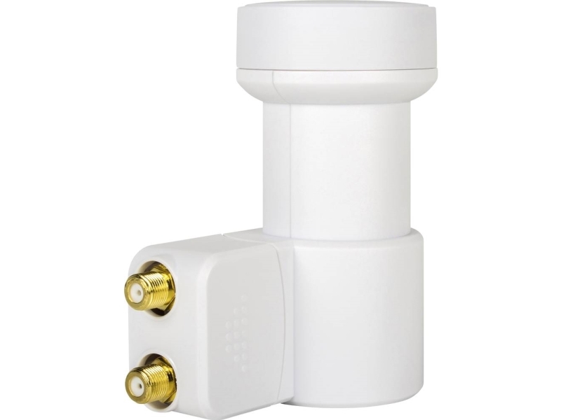 Megasat 401073, Twin Lnb, 10,7 - 12,75 Ghz, 60 Db, 0,1 Db, Hvid, F