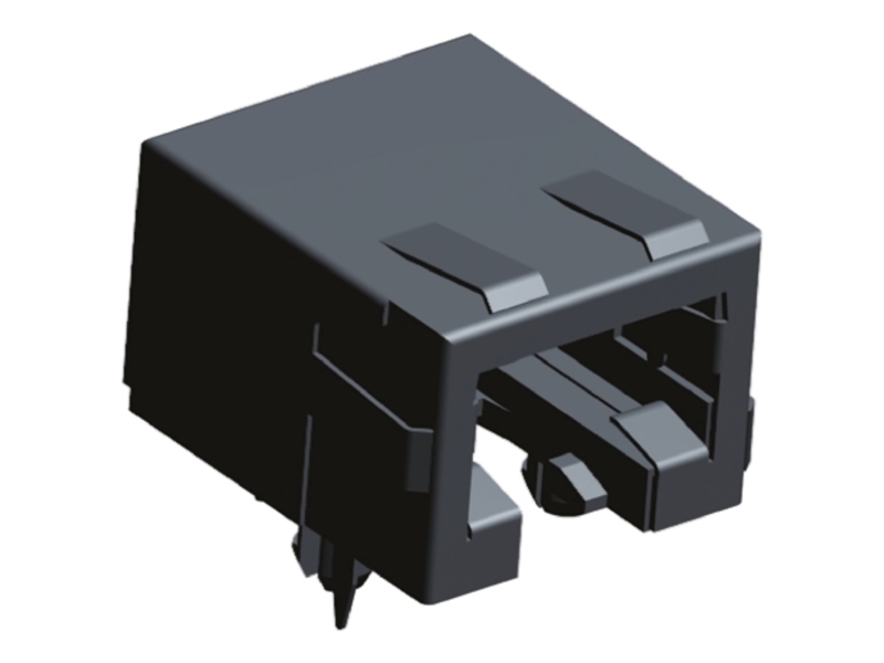 Te Connectivity 2-5338556 Series Female Rj45 Connector, Through Hole, Cat3 Right Angle 1 Port 8P8c -Way