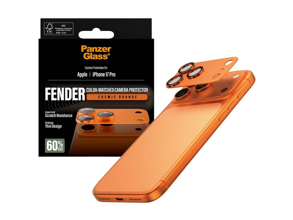 PanzerGlass FENDER - Linsskydd för mobiltelefon - orange - för Apple iPhone 17 Pro | Tele & GPS - Mobil tillbehör - Skydd & Väskor | GameStuff