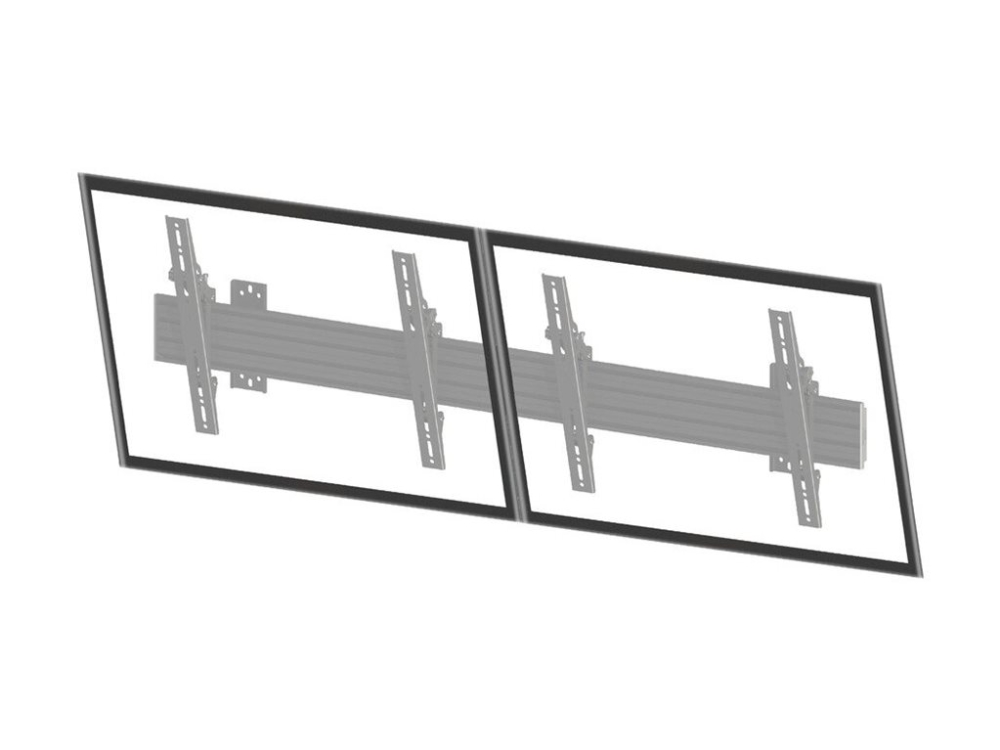 Multibrackets M Wallmount Pro MBW2U - Monteringssats (2 väggplattor, väggskenor, 4 lutningsarmar) - för 2 LCD-bildskärmar - aluminium, stål - svart - skärmstorlek: 40-65 - väggmonterbar | TV, Ljud & Bild - TV & Hemmabio - TV-montering | GameStuff