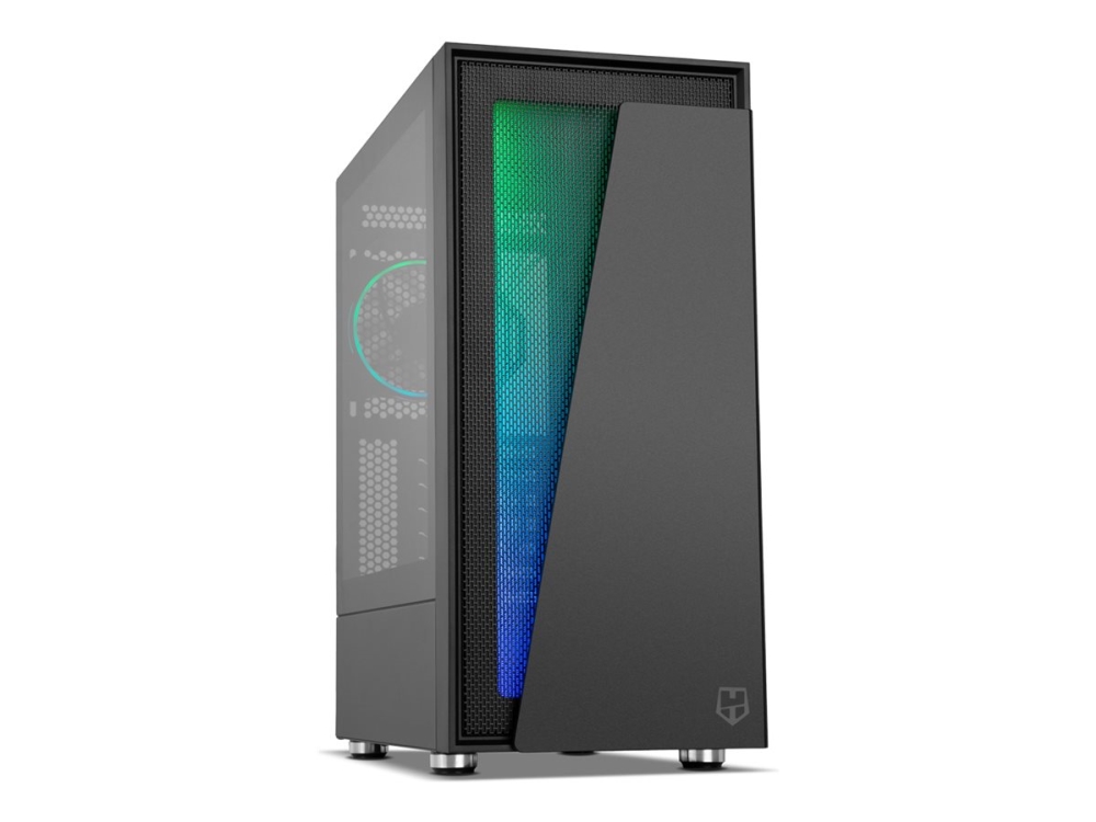 Nox Lobster Blaster - Mid-Tower - Atx - Seitenteil Mit Fenster (Gehärtetes Glas) - Ohne Netzteil (Atx) - Schwarz - Usb/Audio