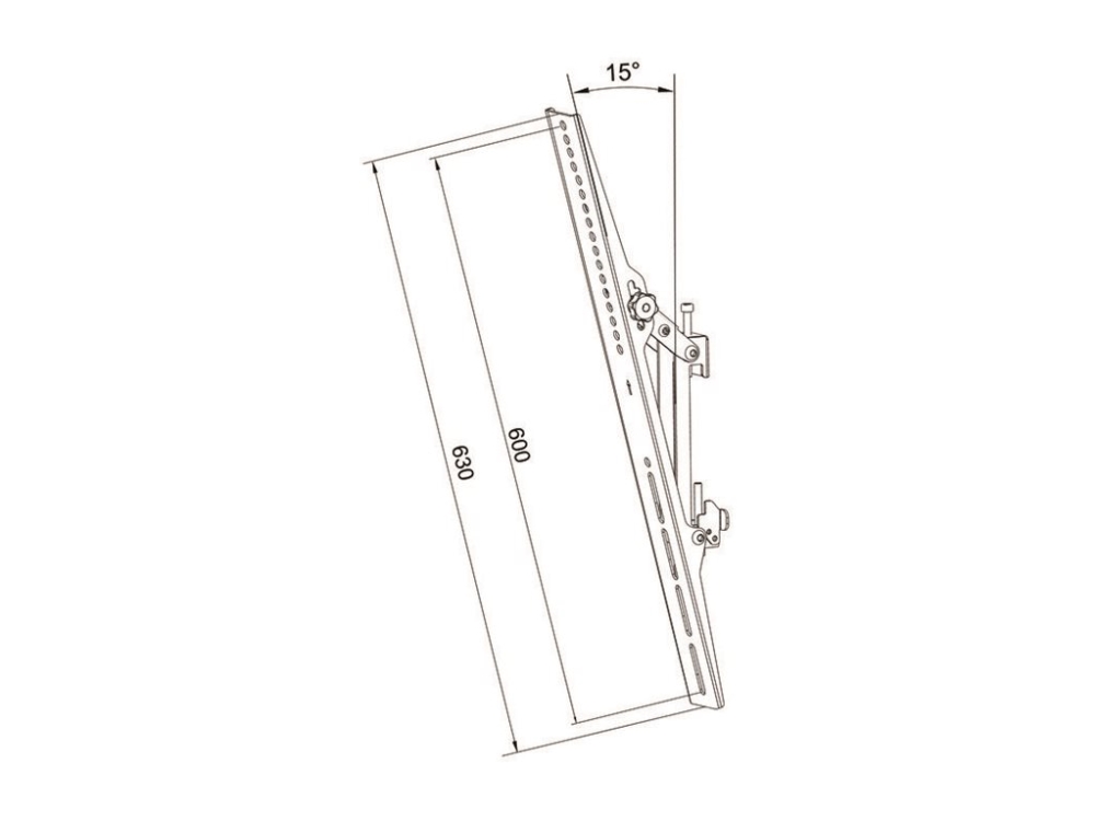Multibrackets M Pro Vesa 600Mm - Komponenter Til Montering (2 Vippearme) - Stål - Sort