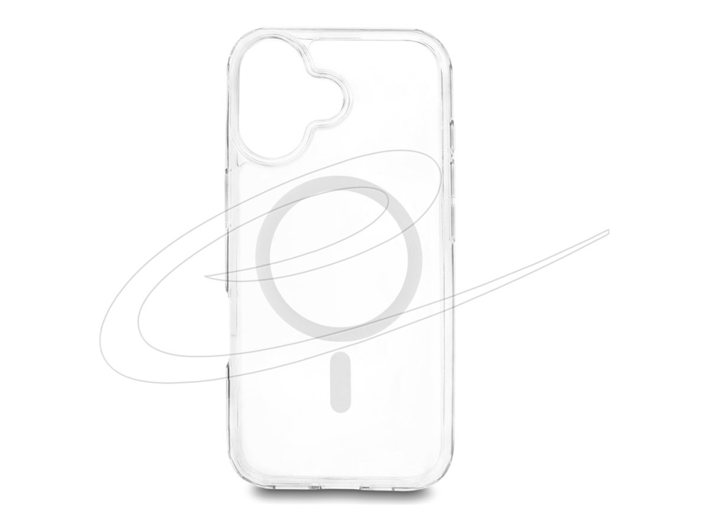 Delock - Bagsidecover Til Mobiltelefon - Magsafe-Kompatibilitet - Termoplastisk Polyuretan (Tpu), Polycarbonat (Pc) - Gennemsigtig, Hvid - For Apple