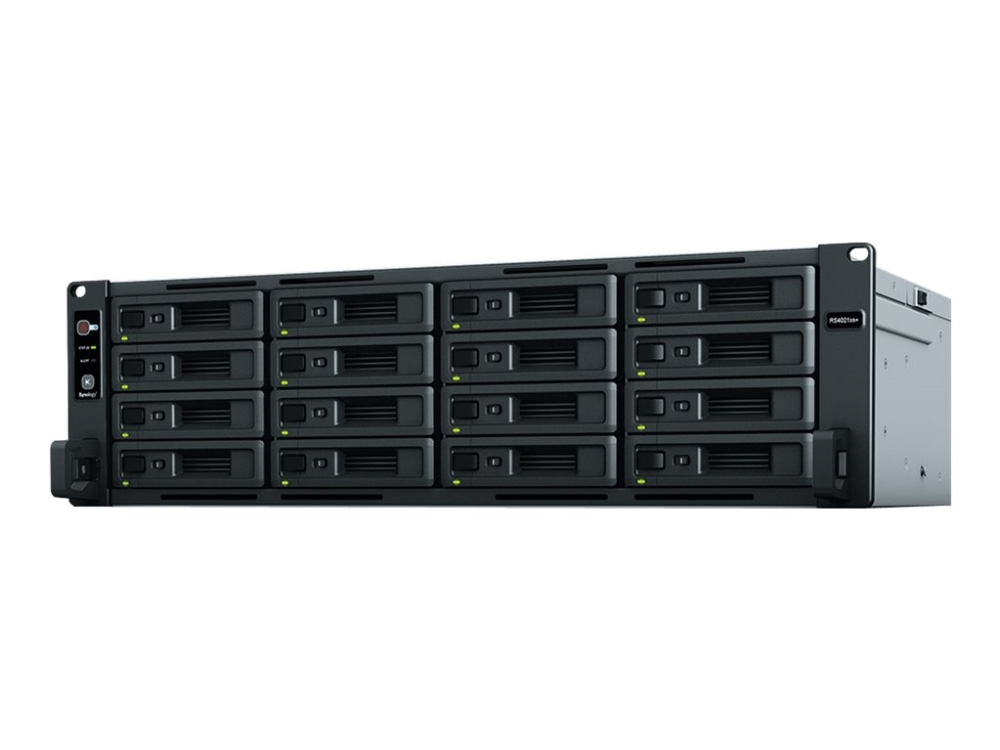 Synology RackStation RS4021xs+ - NAS-server - 16 bays - 256 TB - rackversion - SATA 6Gb/s - HDD 16 TB x 16 - RAID 0, 1, 5, 6, 10, JBOD, RAID F1, 1 hot spare, 10 hot reserve, 5 hot spare, 6 hot spare, F1 hot spare - RAM 16 GB - Gigabit Ethernet / 10 Gigabit Ethernet - iSCSI support - 3U