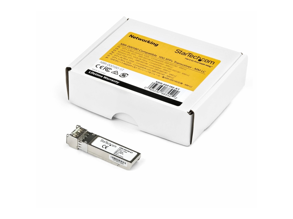 Startech Brocade 10G-SFPP-LRM Compatible SFP+ Module, 10GBASE-LRM, 10GbE Multimode Fiber MMF Optic Transceiver, 10GE Gigabit Ethernet SFP+, LC 200m, 1310nm, DDM, Mini GBIC SFP+ Module - Lifetime Warranty (10G-SFPP-LRM-ST) - SFP+ transceiver modul (svarende til: Brocade 10G-SFPP-LRM) - 10GbE - 10GBase-LRM - LC multimodus - op til 200 m - 1310 nm