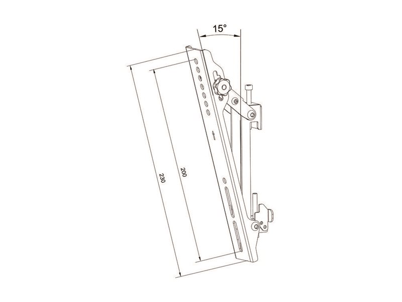 Multibrackets M Pro Vesa 200mm - Monteringskomponent (2 lutningsarmar) - stål - svart | Datortillbehör - Bildskärmar & Tillbehör - Fästen | GameStuff