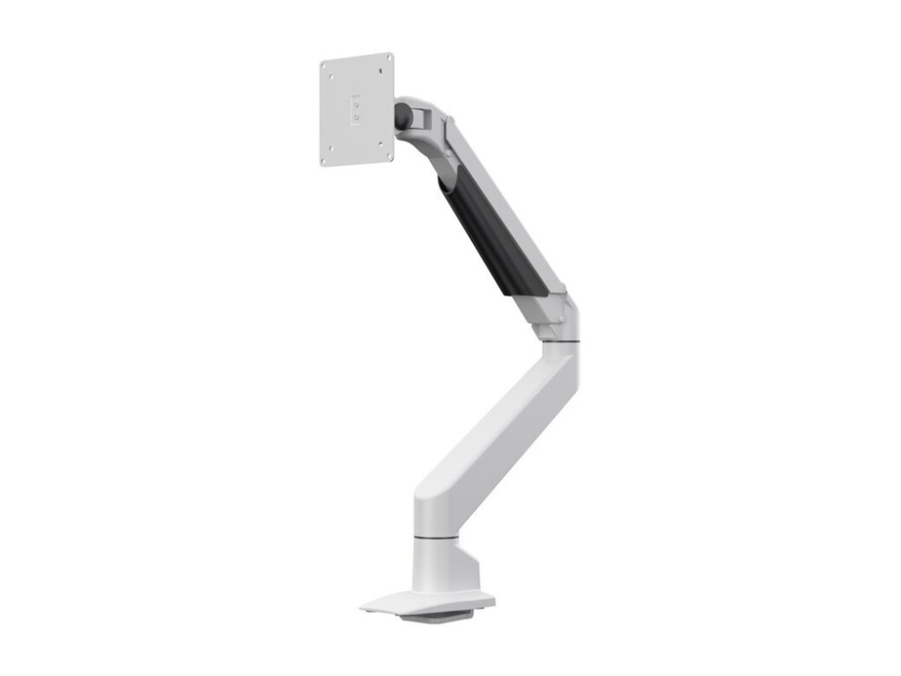 Multibrackets M VESA Gas Lift Arm Single - Monteringssæt (drejelig arm, klemme til montering på skrivebord) - for LCD display - aluminium - hvid - skærmstørrelse: 15-32