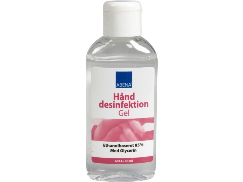 Hånddesinfektionsgel, Abena, 80 Ml, 85% Alkohol, Med Glycerin - (24 Stk.)