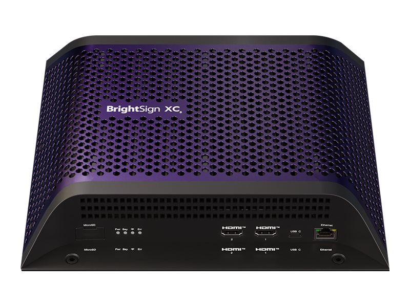 Brightsign Xc2055, Violett, H.264, H.265, M2ts, Mkv, Mov, Mp4, Mpeg2, Mpeg4, Ts, Vob, Bmp, Jpeg, Png, 7680 X 4320 Pixel, Aac, Mp2, Mp3, Wav, Flash
