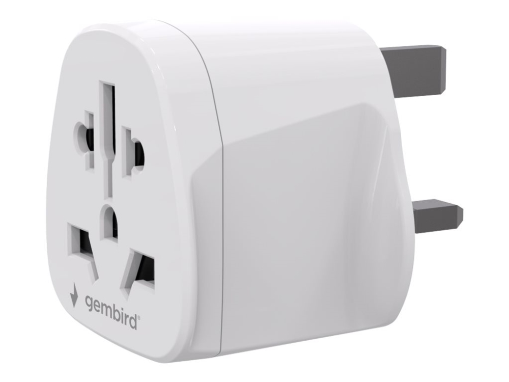 Gembird World To Uk Power Adapter Plug, 10 A | A-Ac-Ukmintf