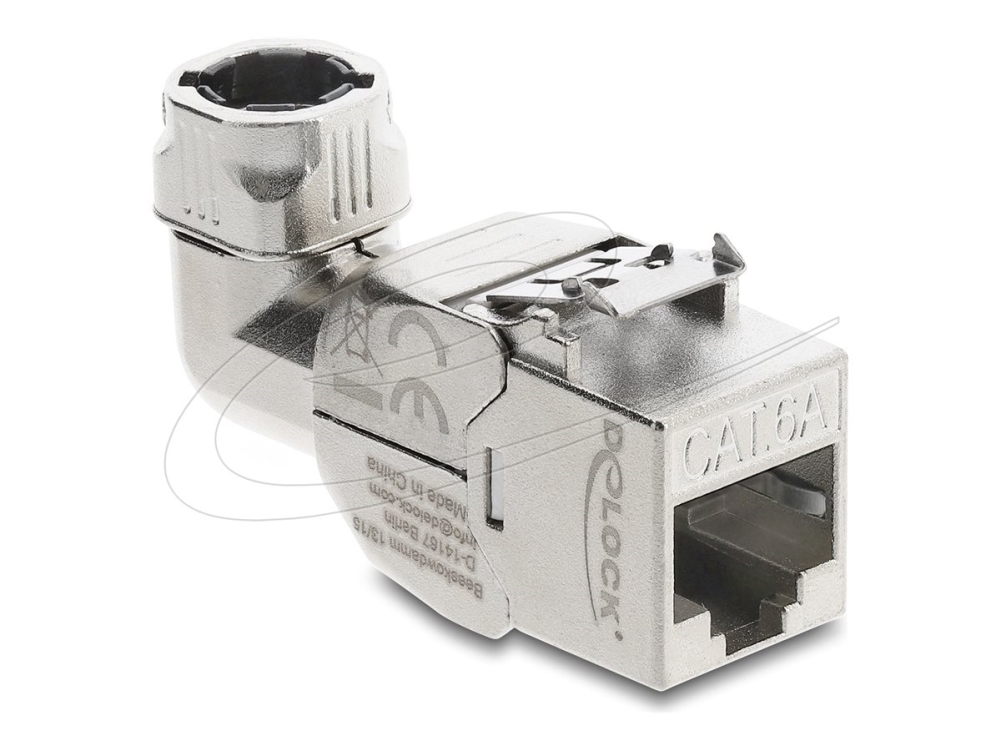 DeLOCK 90797, Tasainen/kulmassa, Hopea, RJ-45, LSA, Naaras, 22/24