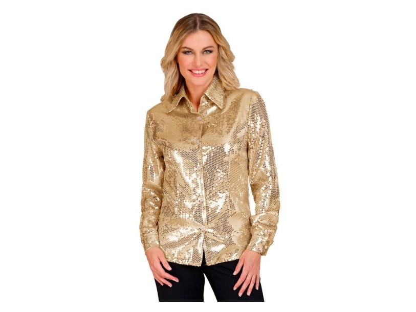 Guld Pailletskjorte, Dame