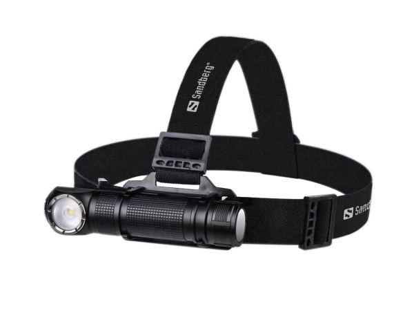 Sandberg 421-36, Hovedbånd Lommelygte, Sort, Aluminium, Ip66, Led, 25 Lm