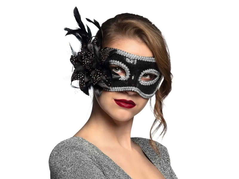 Sort Venice Fiore Halvmaske