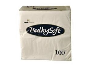 Serviet BulkySoft 40x40 cm 2-lag 1/8-falset Hvid,20 pk x 100 stk/krt